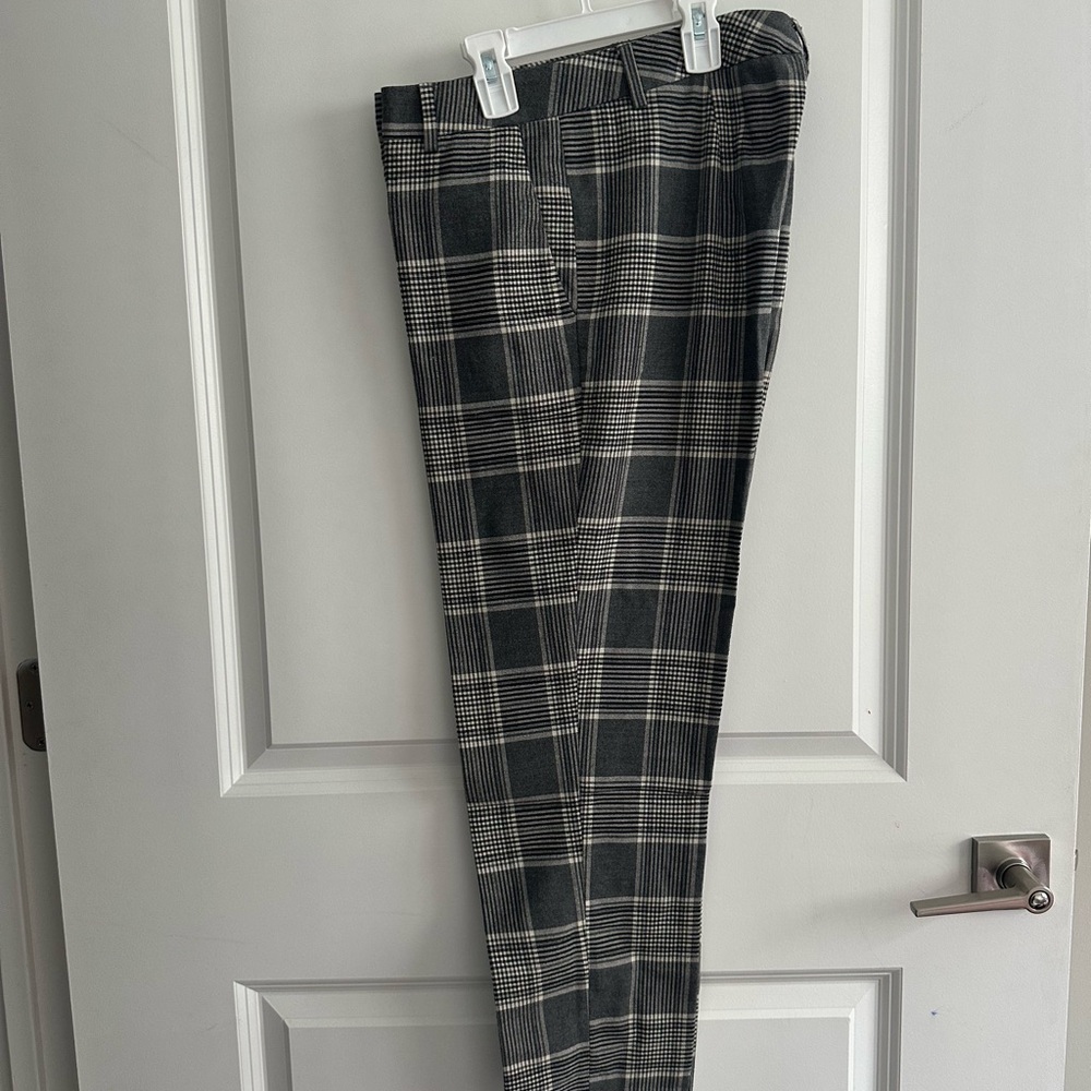 H&M Black and White Checked Women's Dress Pants